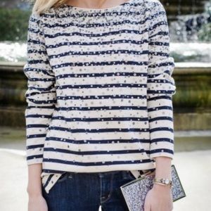NWT J Crew Factory Sequin Striped Top